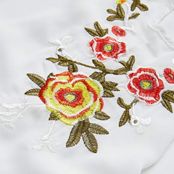 AMELIA | Bell Sleeve Floral Embroidered Blouse | - Picture 5 of 5